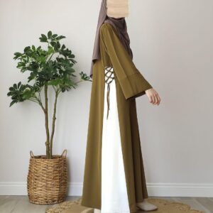 Georgette Plain Full Abaya With Stoller