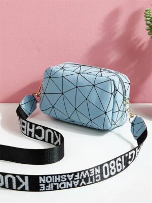 Girl's Printed Blue Crossbody Bag
