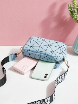 Girl's Printed Blue Crossbody Bag