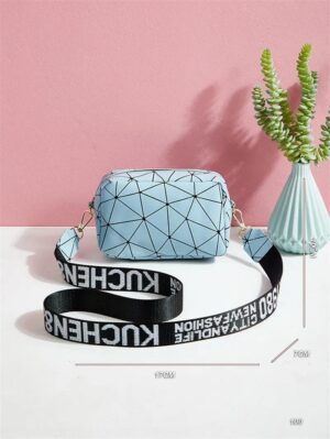 Girl's Printed Blue Crossbody Bag