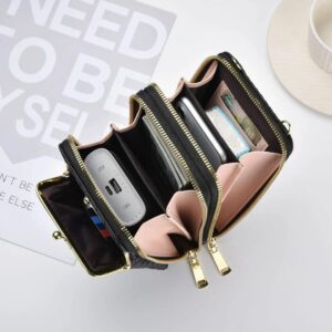 Women's Black PU Leather Crossbody Bag