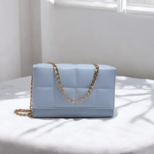 Girl's Sky Blue Embroidered Crossbody Bag