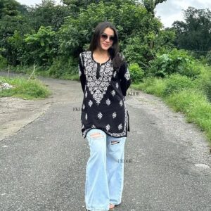 1 Pc Women's Stitched Embroidered Kurta