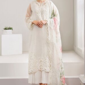 3 PC Organza Fully Heavy Embroidered - BAROOQUE - P1SH