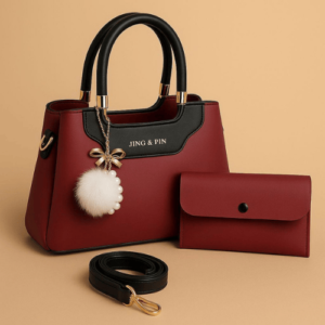 Chic 2-Piece Rexine Handbag Set in Vibrant Colors – Stylish & Durable