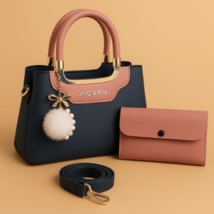 Chic 2-Piece Rexine Handbag Set in Vibrant Colors – Stylish & Durable