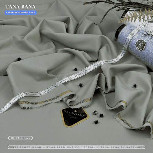 SAPPHIRE (Dove Gray) Unstitched Wash & Wear ( TANA BANA )