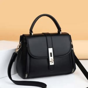 Elegant Pure Leather Plain Crossbody Bag