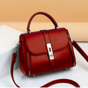 Elegant Pure Leather Plain Crossbody Bag